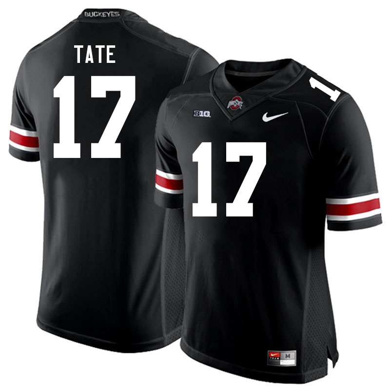 Men #17 Carnell Tate Ohio State Buckeyes College Football Jerseys Stitched-Black